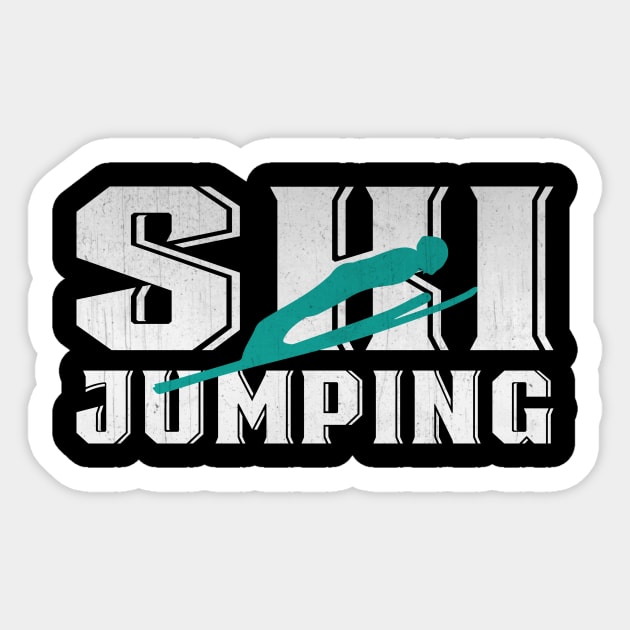 Ski Jumping Novelty Extreme Winter Sports Gift Sticker by TheLostLatticework